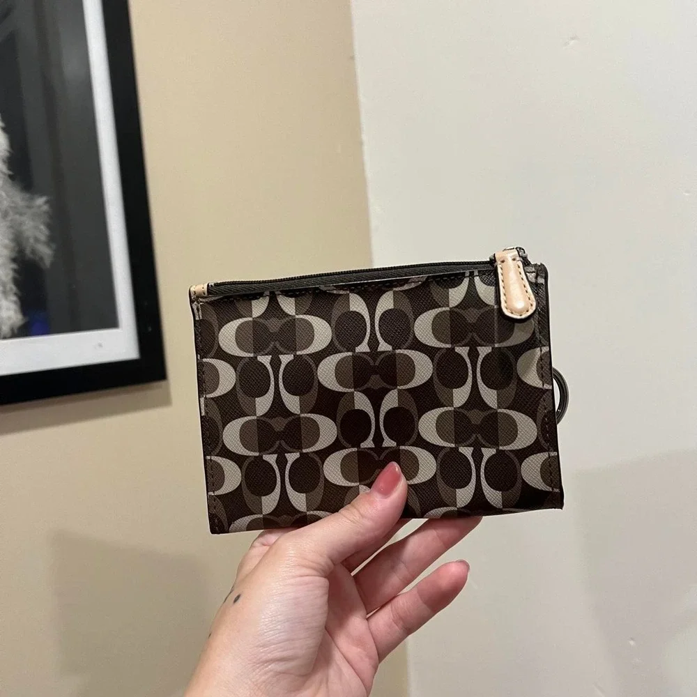 Y2K 2000s Coach Grey Signature Cs Monogram Wallet